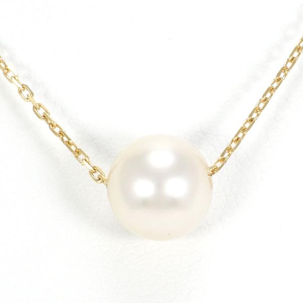 K18 Yellow Gold Pearl Necklace in Pristine Condition