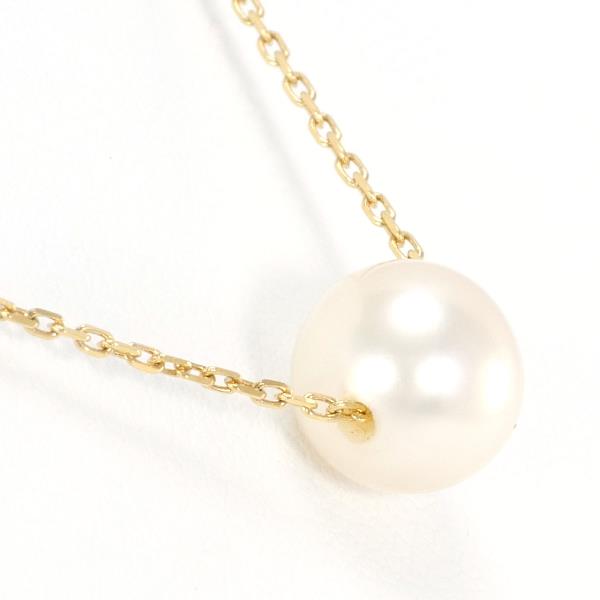 K18 Yellow Gold Pearl Necklace in Pristine Condition