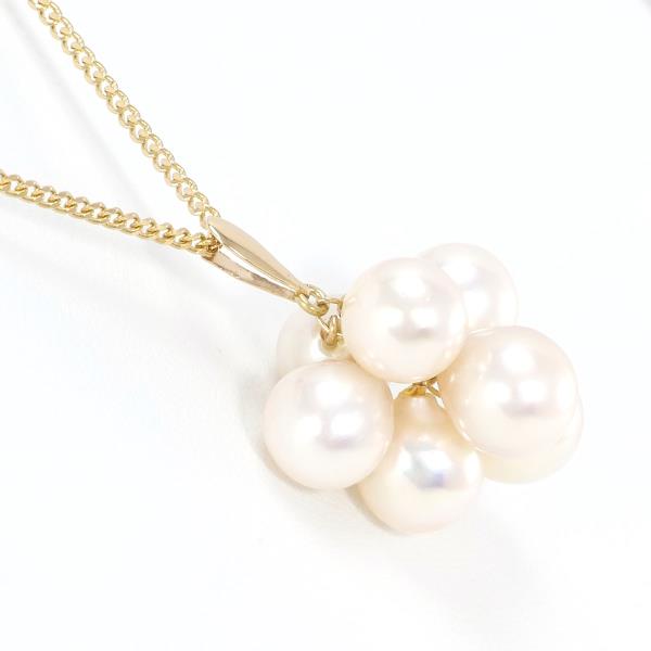 K18 18k Yellow Gold Necklace with Pearl, Total weight approx. 7.3g, About 41cm - Ladies'