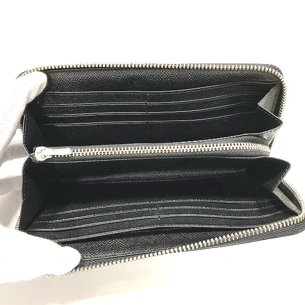 Coach Leather Zip-Around Long Wallet F76517 in Good Condition