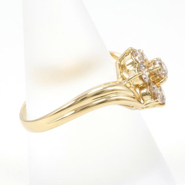 Women's K18 Yellow Gold Ring with 1.00 Carat Brown Diamond, Size 13