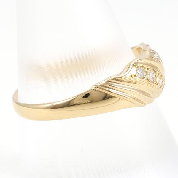 Men's Diamond Ring in K18 Yellow Gold, Size 18
