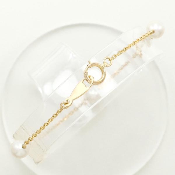 K18 Yellow Gold Pearl Bracelet 17.5cm in Great Condition