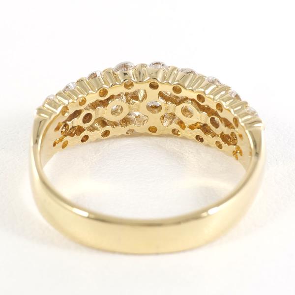 K18 Yellow Gold Diamond Ring 15 in Excellent Condition