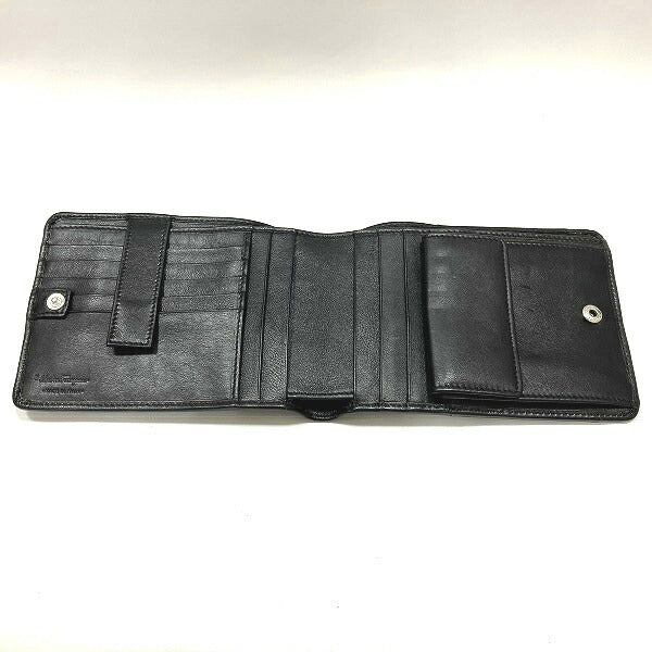 Salvatore Ferragamo Leather Black Neck Strap Wallet