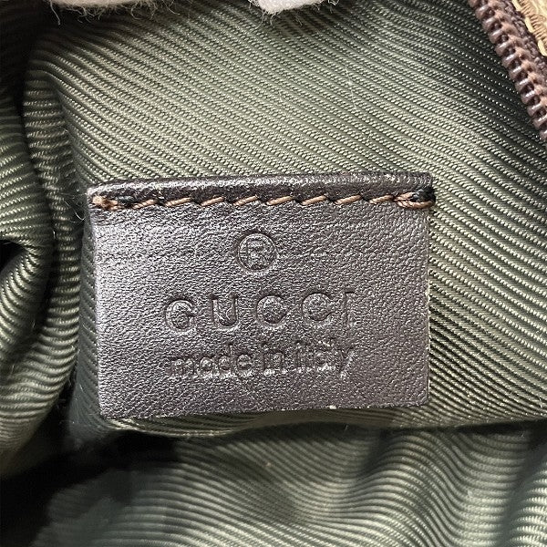 Gucci GG Canvas Leather Pouch 0391147 in Good Condition