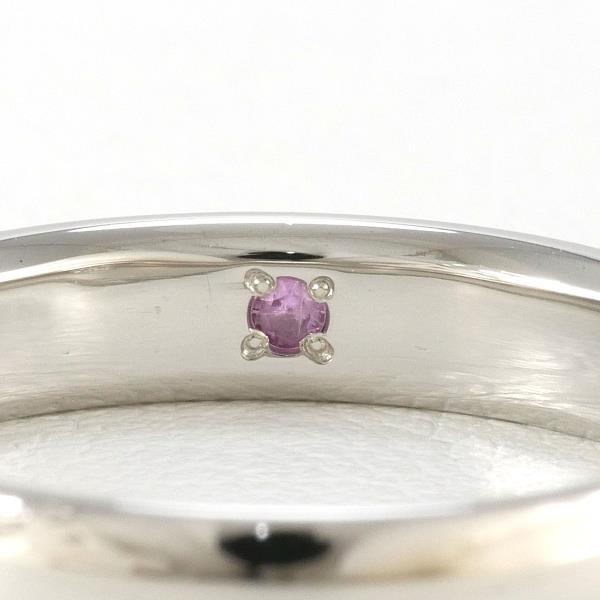 Regalo Platinum PT950 Ring Size 16 with Pink Sapphire, total weight approximately 7.2g (Preowned)