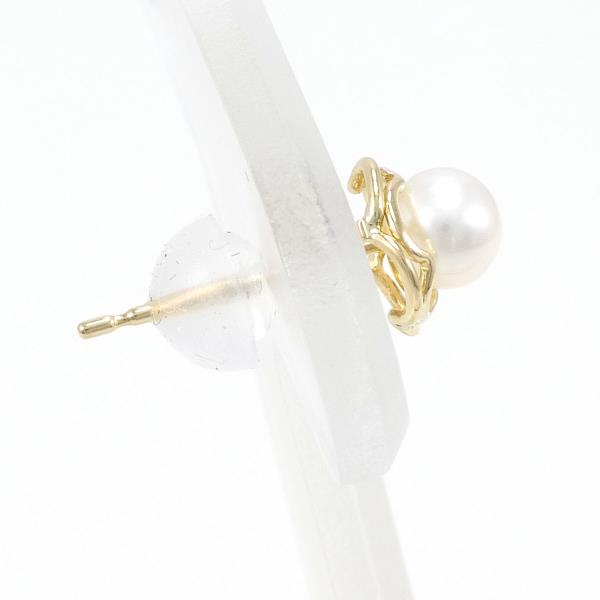 K18 Yellow Gold Pearl Earring in Excellent Condition