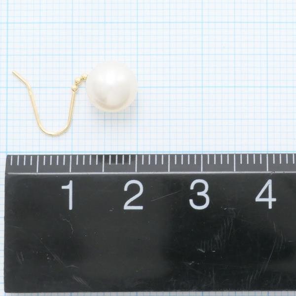 K18 Yellow Gold Pearl Earrings in Great Condition