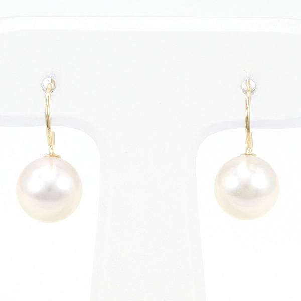 K18 Yellow Gold Pearl Earrings in Great Condition