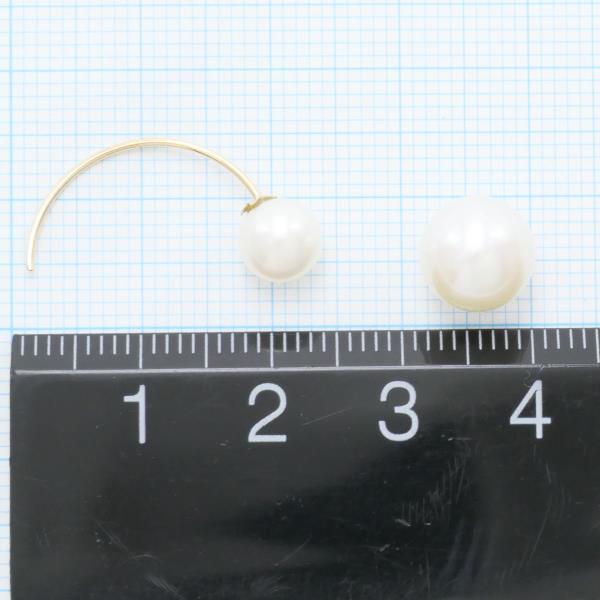 K18 Yellow Gold Pearl Earrings in Great Condition