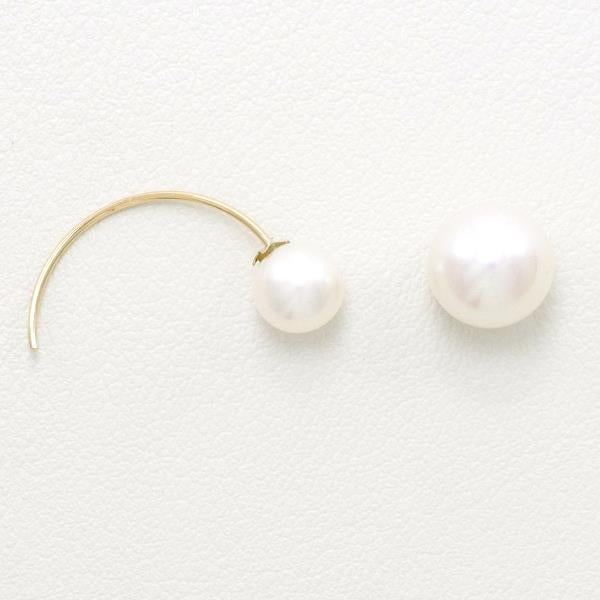 K18 Yellow Gold Pearl Earrings in Great Condition