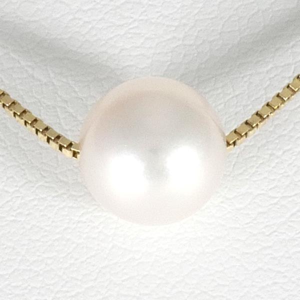 K18 Yellow Gold Pearl Necklace in Pristine Condition