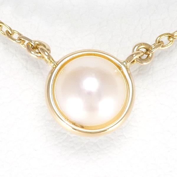 K18 Yellow Gold Pearl Necklace in Pristine Condition