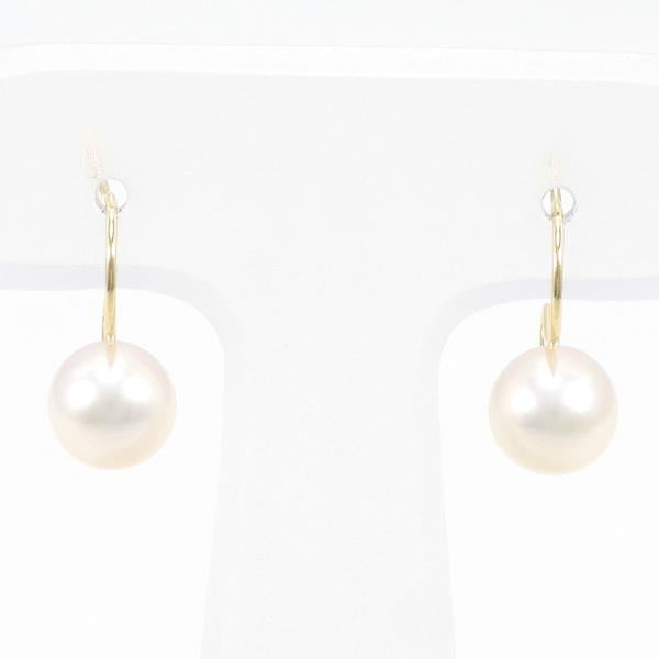 K18 Yellow Gold Pearl Earrings in Great Condition