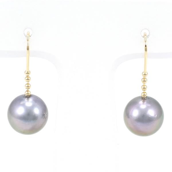 K18 Yellow Gold Pearl Earrings in Excellent Condition