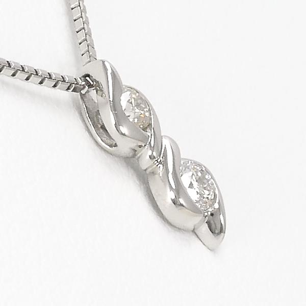 Ladies' Platinum PT900 & PT850 Necklace with 0.30ct Diamond, Total Approx Weight 5.6g, 45cm, Pre-owned
