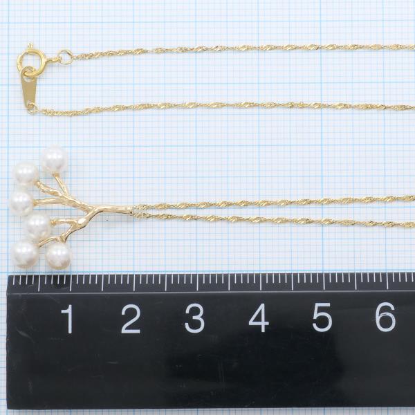 K18 Yellow Gold Pearl Necklace in Pristine Condition