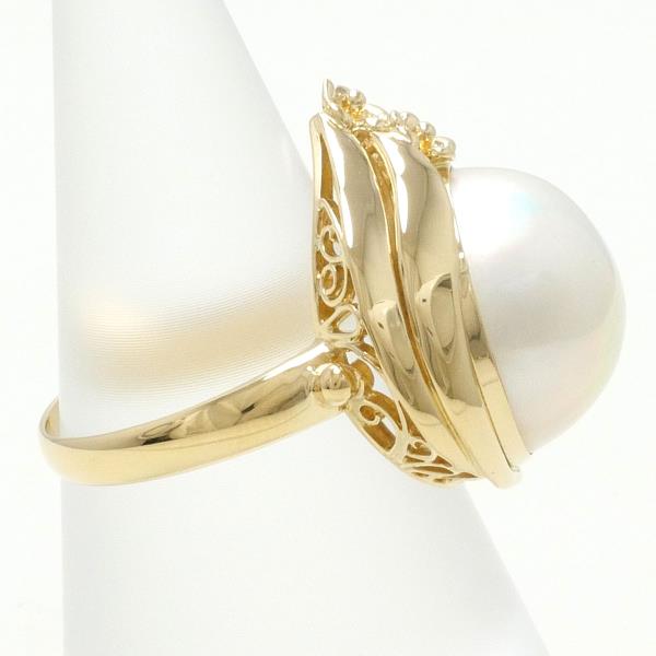 Ladies' K18 18K Yellow Gold 'Mabe Pearl' Ring, Size 14, Approximate Total Weight 6.6g, Pre-Owned