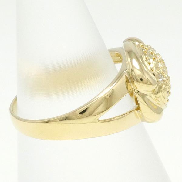K18 18K Yellow Gold Ring with 0.11ct Diamond, Size 11, Weight Approx 4.6g, Ladies 【Used】