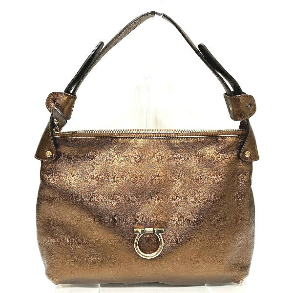 Salvatore Ferragamo Gancini Leather Shoulder Bag