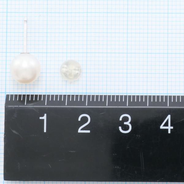 PT900 Platinum Pearl Earrings in Excellent Condition