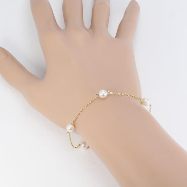 K18 Yellow Gold Pearl Bracelet 18cm in Great Condition