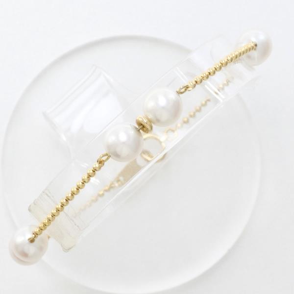 K18 Yellow Gold Pearl Bracelet 17.5cm