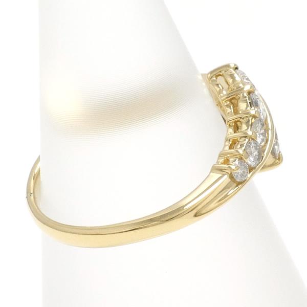 Ladies' 18K Yellow Gold Diamond Ring, Size 9, with 0.52ct Diamond, Weighs Approximately 2.7g