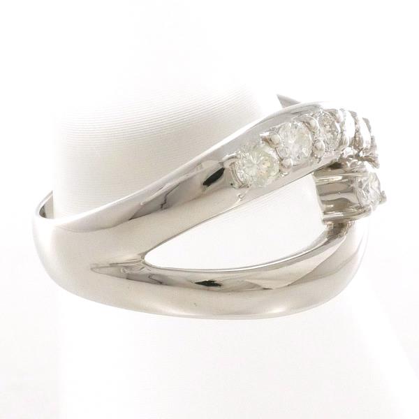 Ladies' Platinum Ring, Size 12.5, 0.50ct Diamond, Total Weight About 6.5g