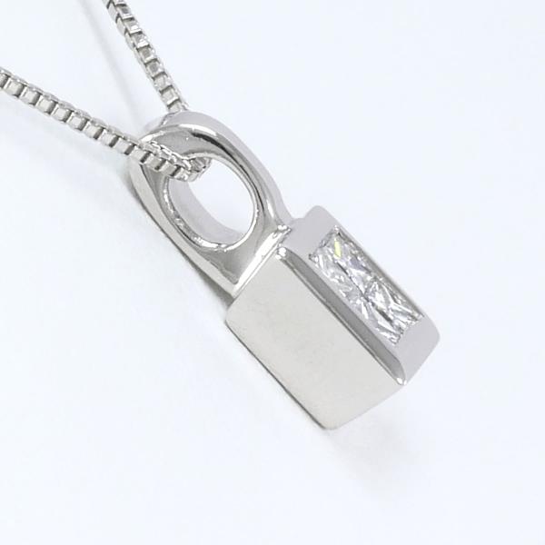 Platinum Necklace (0.40ct Diamond, 5.8g Total Weight, 40cm) - Platinum and Diamond Women's Jewelry
