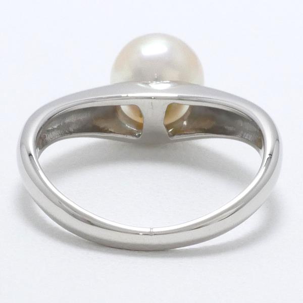 PT900 Platinum Pearl Ring 10.5 in Excellent Condition