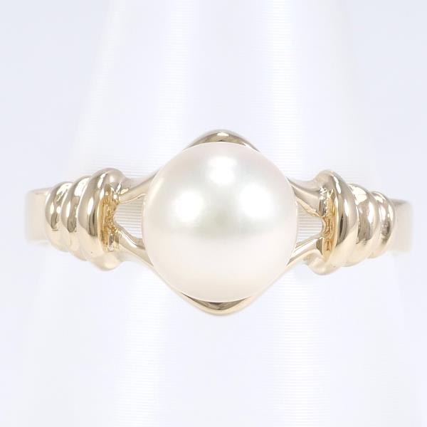 14K Yellow Gold Pearl Ring 12.5 in Excellent Condition