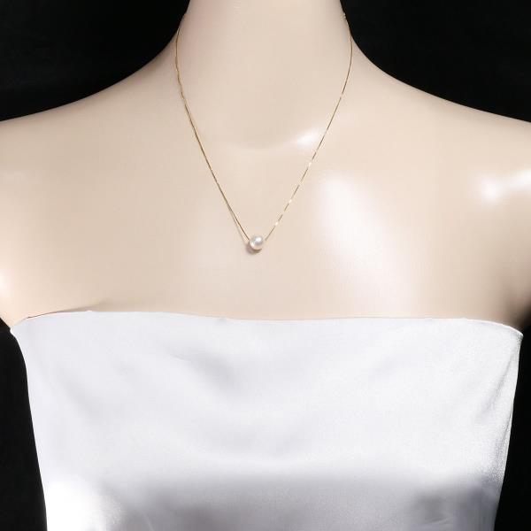 K18 Yellow Gold Pearl Necklace in Pristine Condition