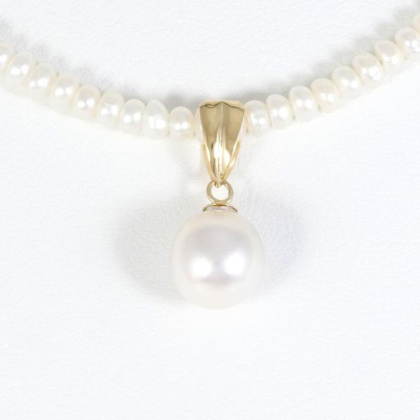 K18 Yellow Gold Pearl Necklace in Pristine Condition