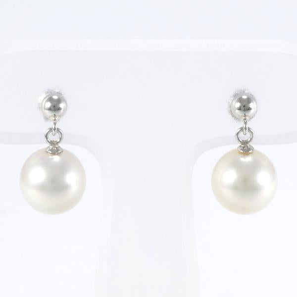 PT900 Platinum Pearl Earrings in Excellent Condition