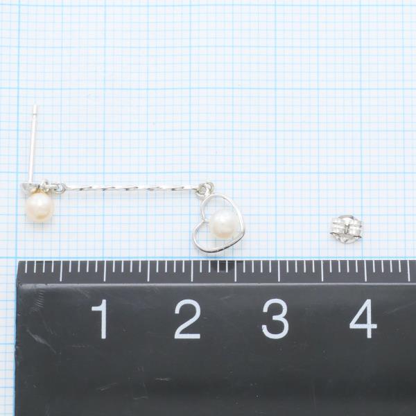 K14 White Gold Pearl Earrings in Excellent Condition