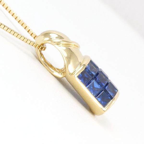Ladies' 18K Yellow Gold Necklace with 0.70 ct Sapphire, Approx. Weight 3.7g, Approx. Length 40cm