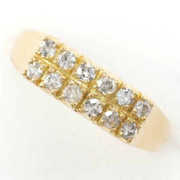 K20 Yellow Gold Diamond Ring 10.5 in Excellent Condition