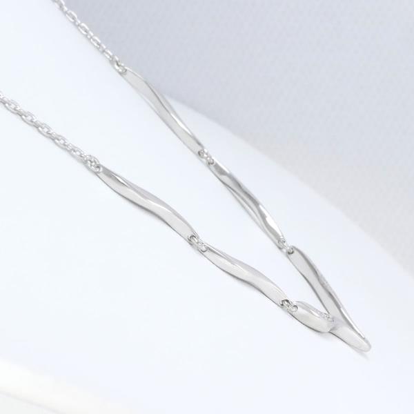 Ladies' PT900 Platinum & PT850 Necklace with 0.064ct Diamond, Length 43cm, Weight 8.0g in Excellent Condition