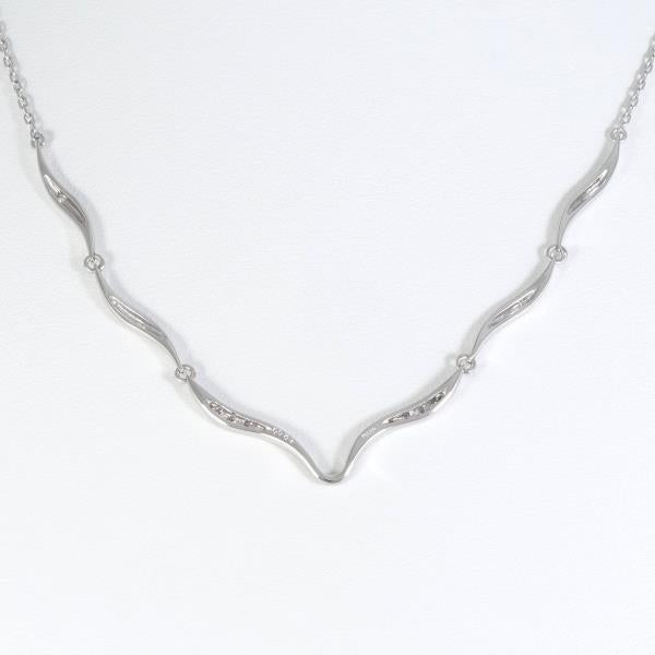 Ladies' PT900 Platinum & PT850 Necklace with 0.064ct Diamond, Length 43cm, Weight 8.0g in Excellent Condition