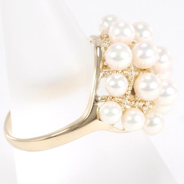 [LuxUness]  "Size 11.5 Pearl Ring in K14 Yellow Gold with 4mm Pearl, Total Weight Approximately 4.4g" in Excellent condition