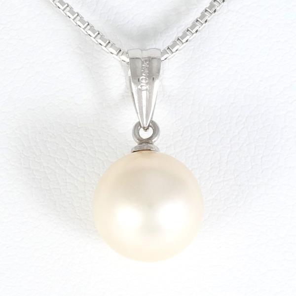 PT900 Platinum PT850 Necklace Pearl in Excellent Condition