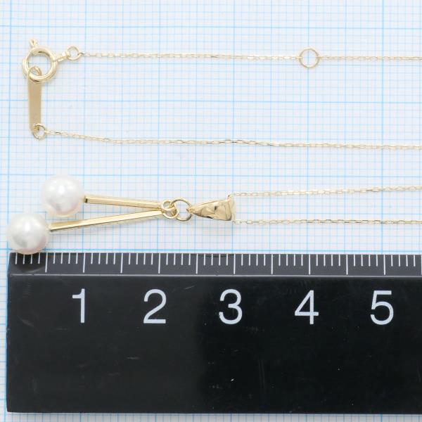 K18 Yellow Gold Pearl Necklace in Excellent Condition