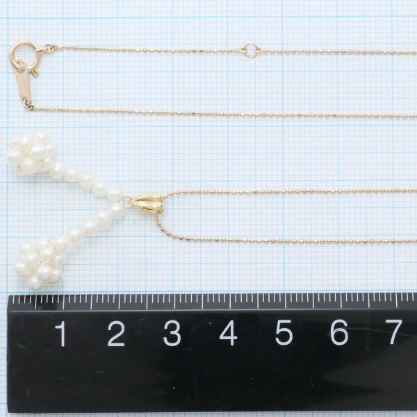 K18 Yellow Gold Pearl Necklace in Excellent Condition