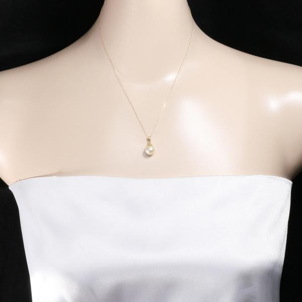 K18 Yellow Gold Pearl Necklace in Pristine Condition