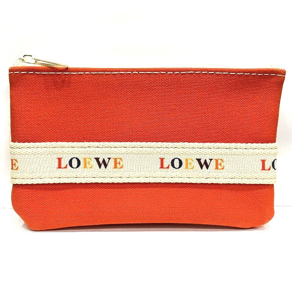 Loewe Canvas Logo Pouch for Women in Good Condition