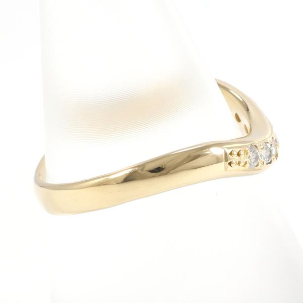 "Size 14 Diamond Ring in K18 Yellow Gold Weighing 0.23ct, Total Weight Approximately 2.8g"