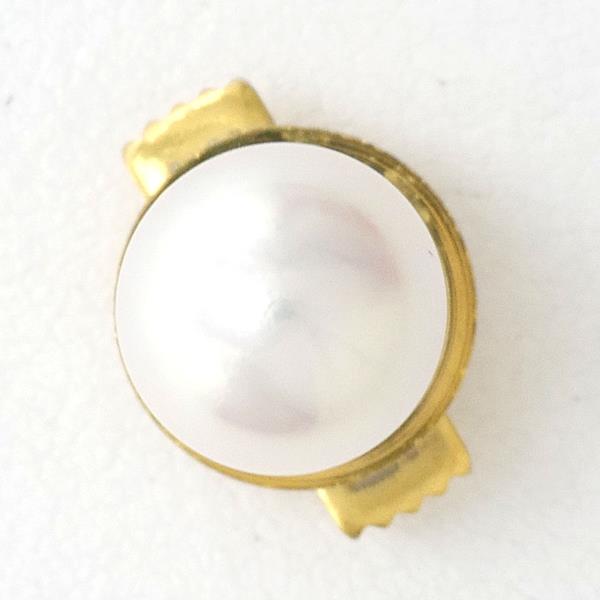 K18 Yellow Gold Pearl Pin Brooch