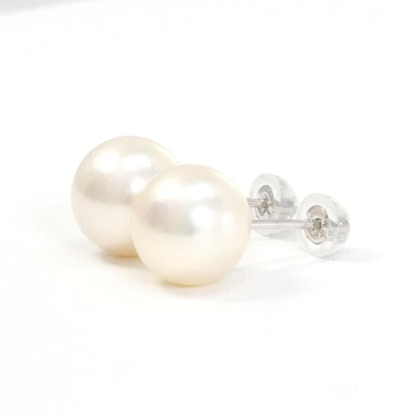 PT900 Platinum Pearl Earrings Clip/Stud in Excellent Condition